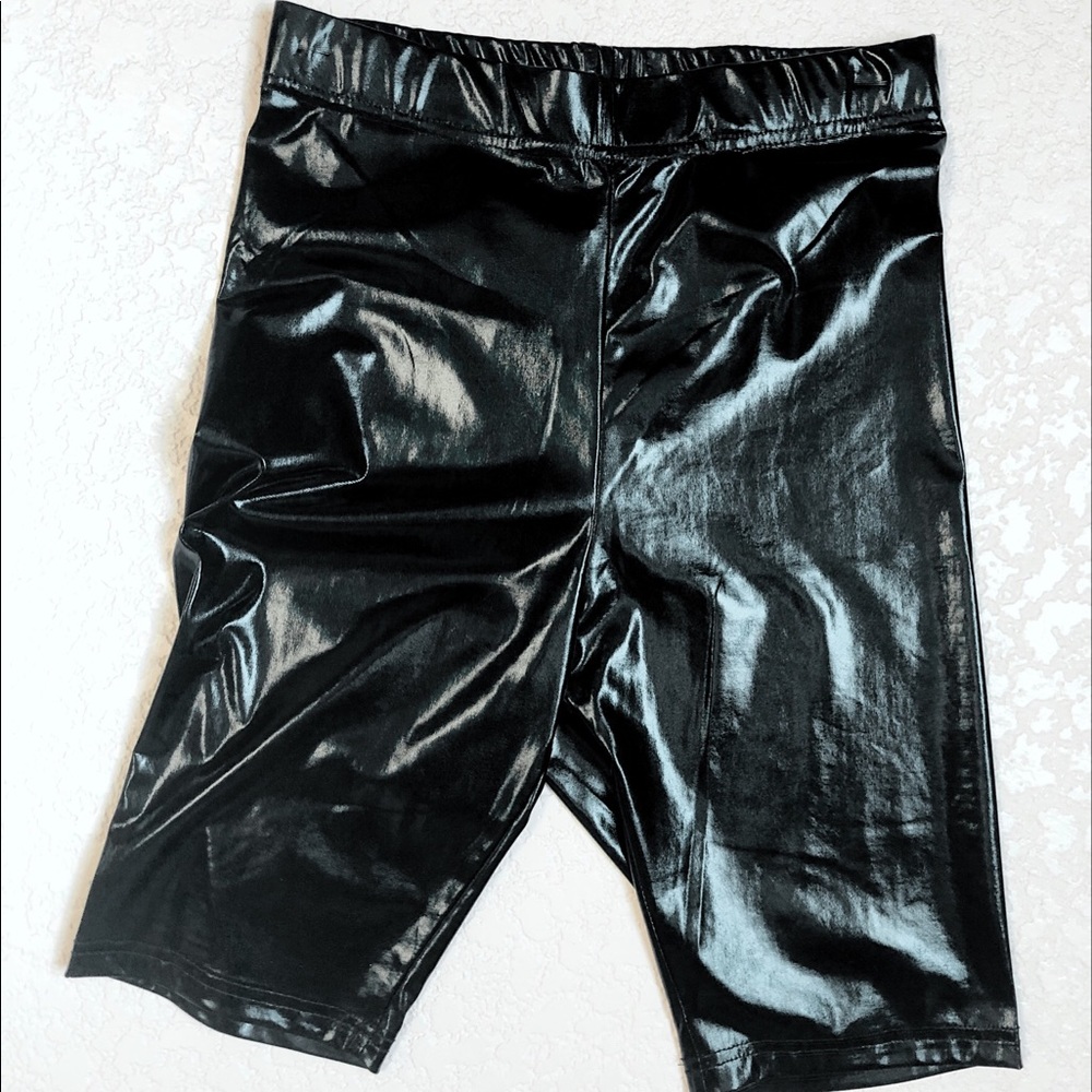 High waisted black shorts